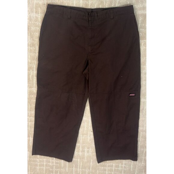 Dickies Loose Fit Double Knee Work Pants Mens 38x30 Dark Brown Chocolate Utility - Picture 1 of 3